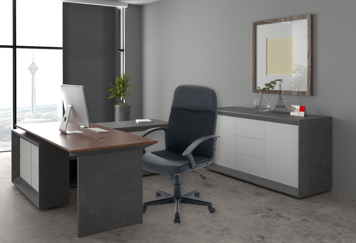  Στην εικόνα απεικονίζεται η καρέκλα τοποθετημένη σε ένα γραφείο.